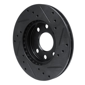 Chevrolet SPARK Brake Rotor (1) - Front Left - R1 Concepts - Drilled & Slotted - Black - `88-`20